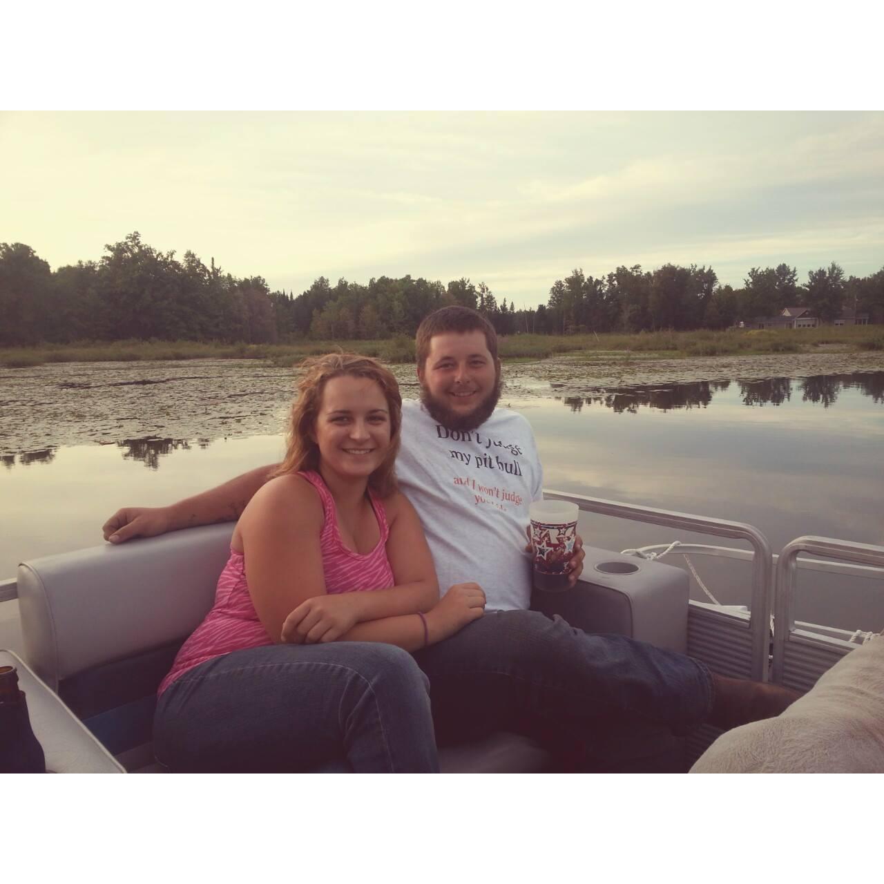 We love to take boat rides on the lake!