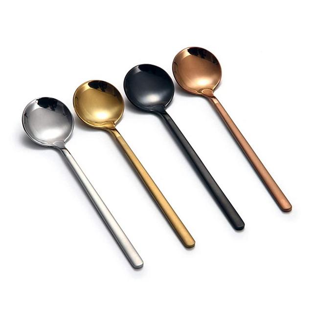 8 Pcs Coffee Spoons Teaspoons 5.3-Inch Stainless Steel Espresso Spoons Frosted Handle for Coffee Ice Cream Sugar Dessert Cake Soup