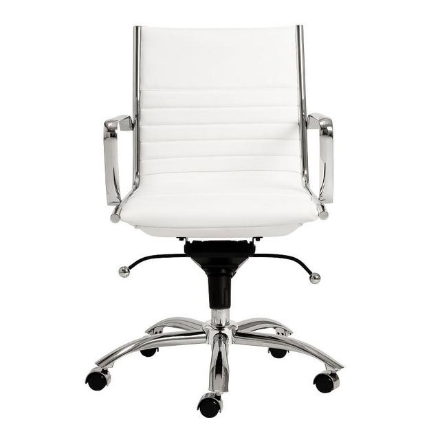 Fowler Low Back Desk Chair, White