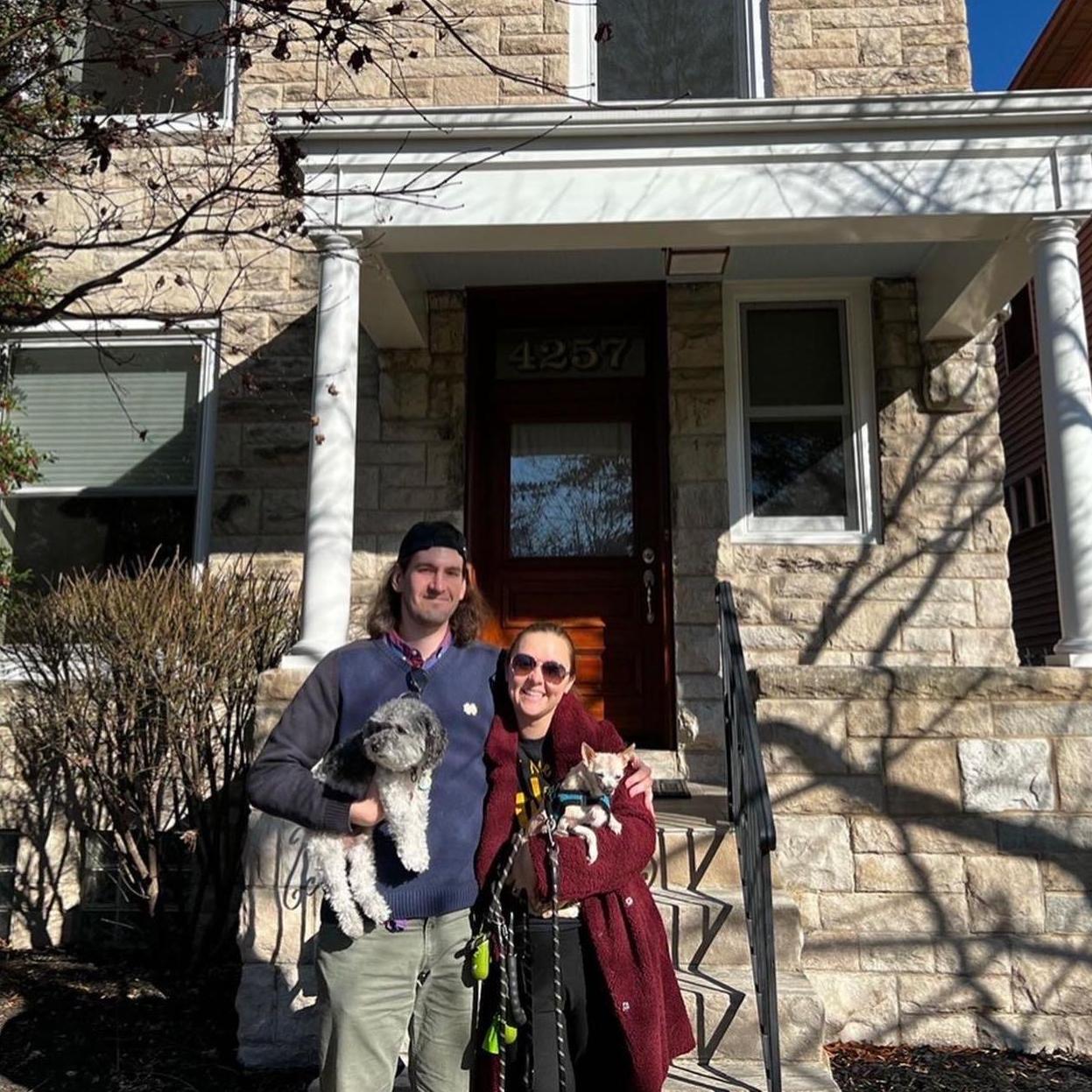 December 2021: We bought our first home in the Central West End neighborhood of Saint Louis, MO (with a backyard for the pups).