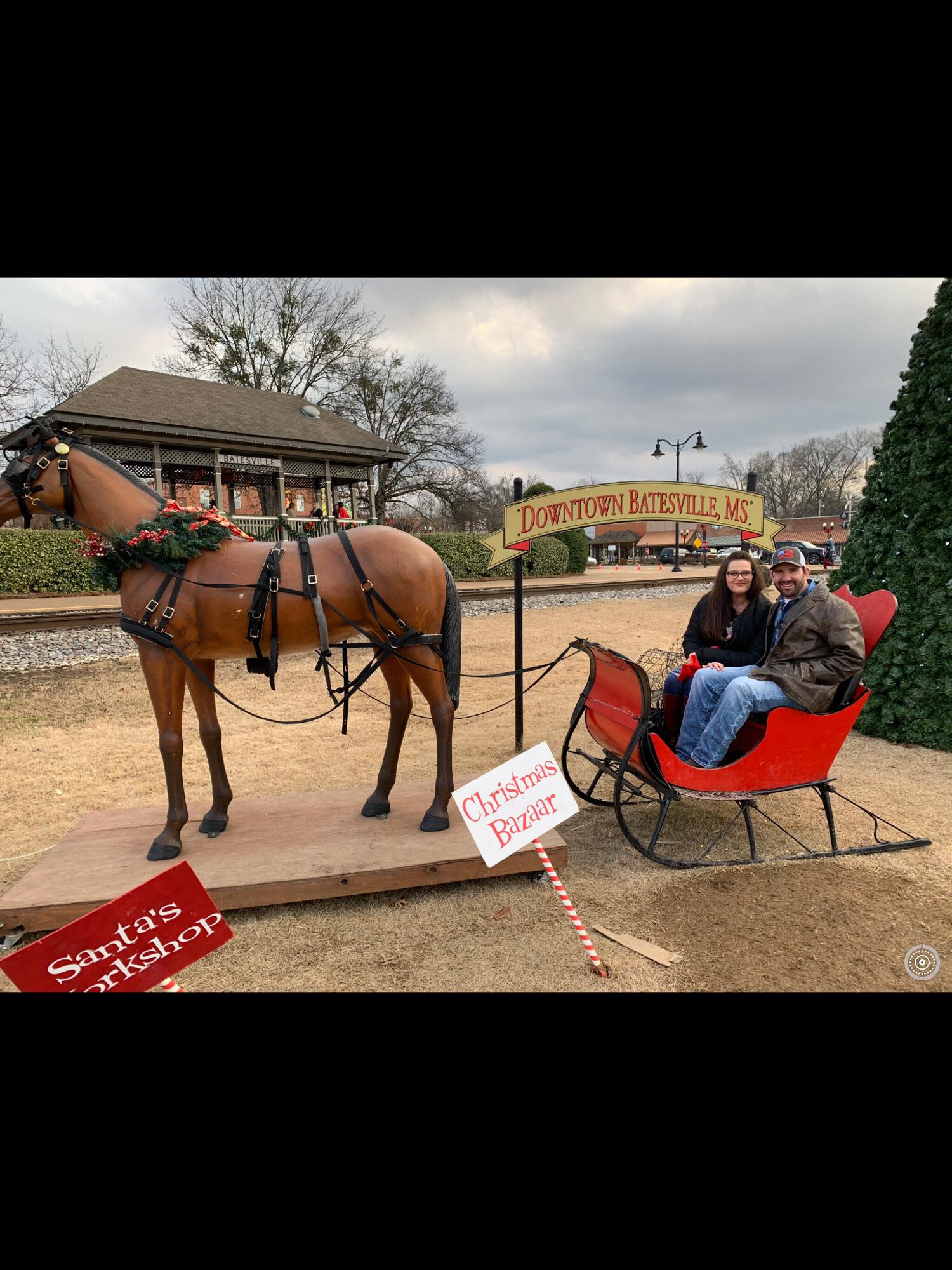 After riding the Christmas train!