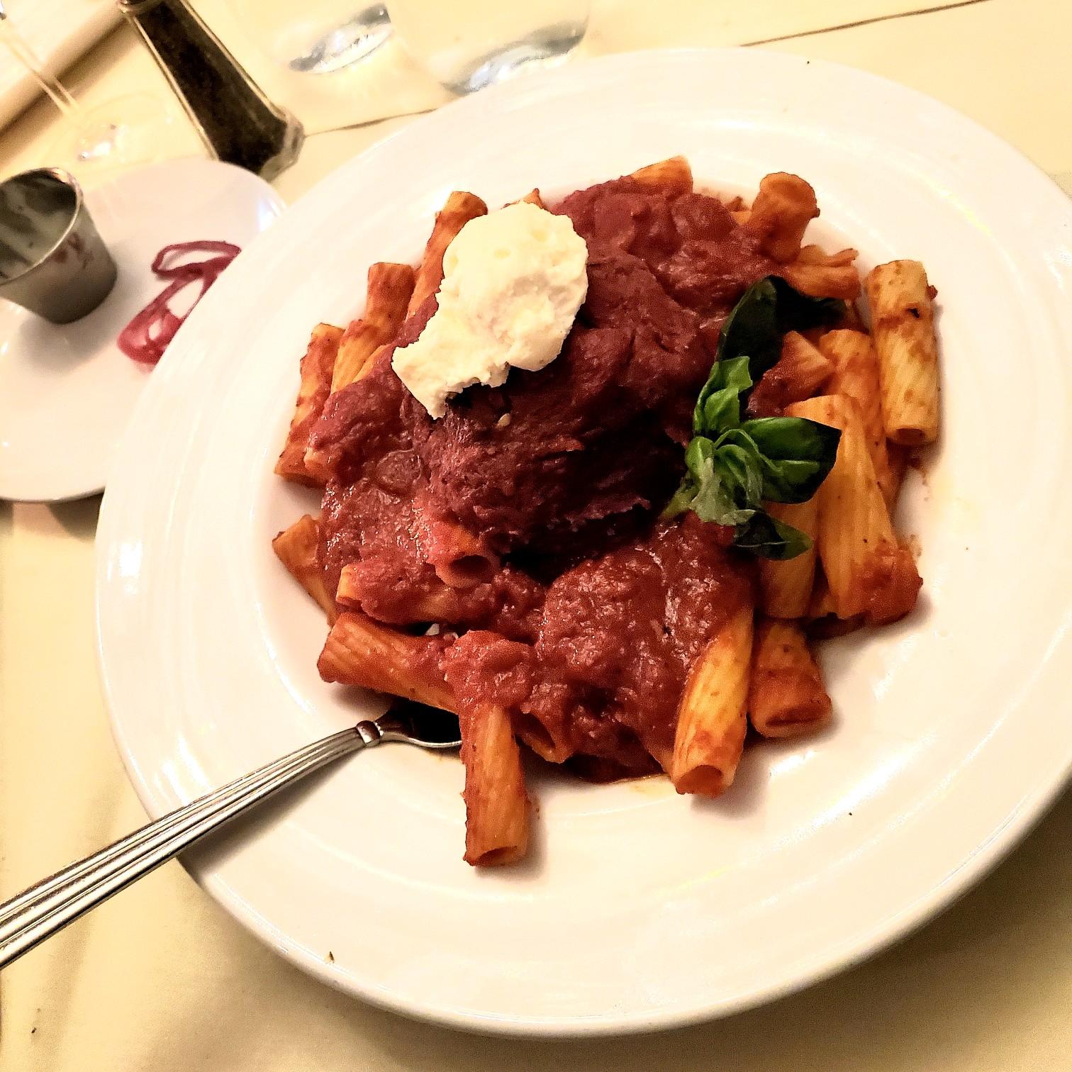 #boetcherputaringonit 
#engagementdinner
our engagement at Salvatores! 1/21/2020
The rigatoni and stuffed meatball was to die for!