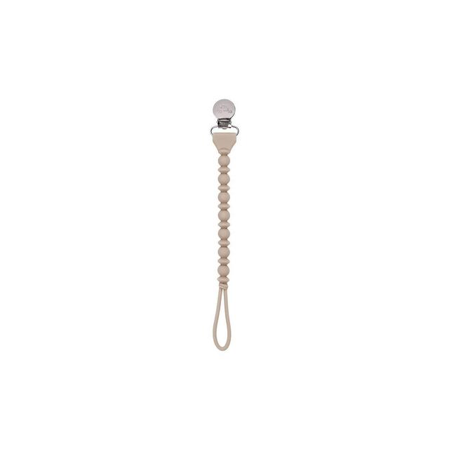 Itzy Ritzy Sweetie Beaded Strap Pacifier Clip - Toast