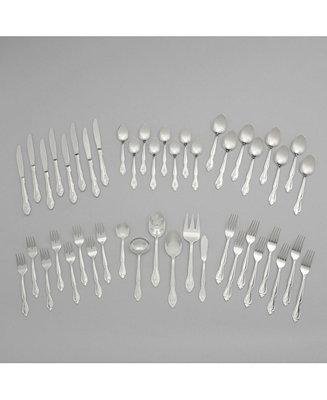 Riverridge Rose 46 Piece Flatware Set, Service for 8