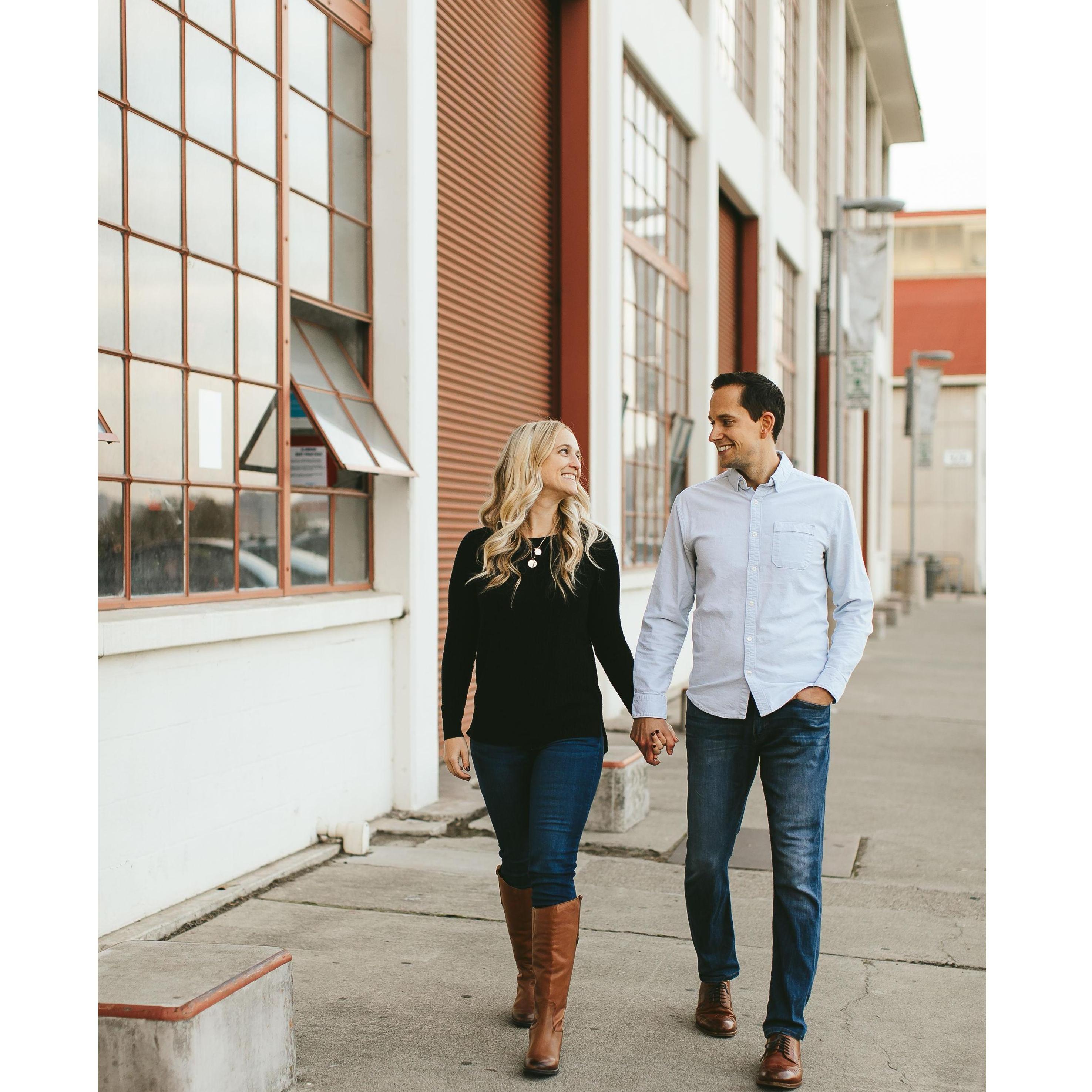 Engagement Photo at Fort Point - November 2020