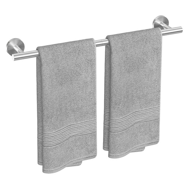 Polished Chrome Towel Bar, 24-Inch Towel Rack for Bathroom Wall Mounted