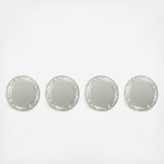 Etched Mirrored Charger, Set of 4