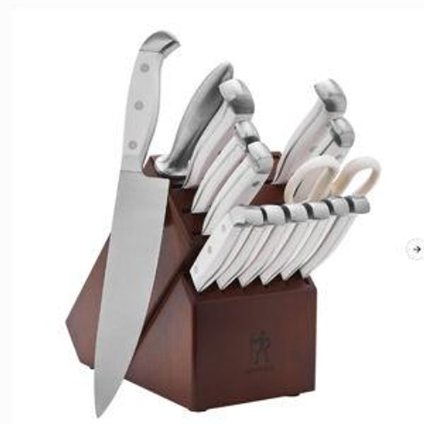15-pc, Knife Block Set in White
