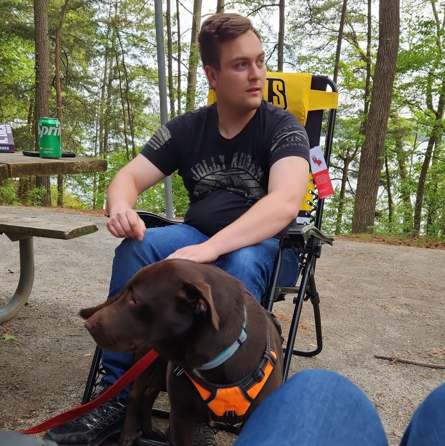 April 2023: Our First Camping Trip, we also learned Macie is not a water dog.