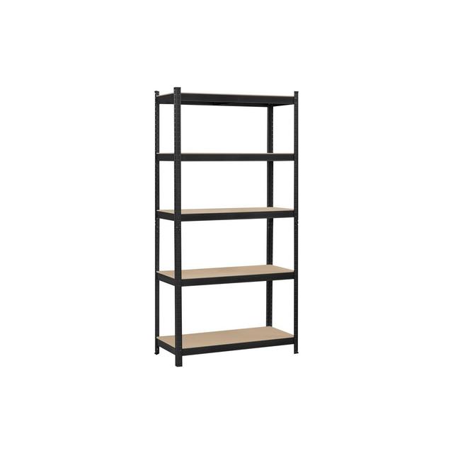 Yaheetech 71in 5-Tier Metal Storage Rack 5 Adjustable Shelves Boltless Shelving Black