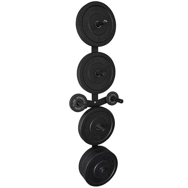 PRx Performance Profile Weight Plate Storage 3-Peg or 4-Peg Wall-Mounted Vertical Bumper Weight Plate Holder Garage Workouts, Home or Commercial Gym 2-Inch Barbell Plates