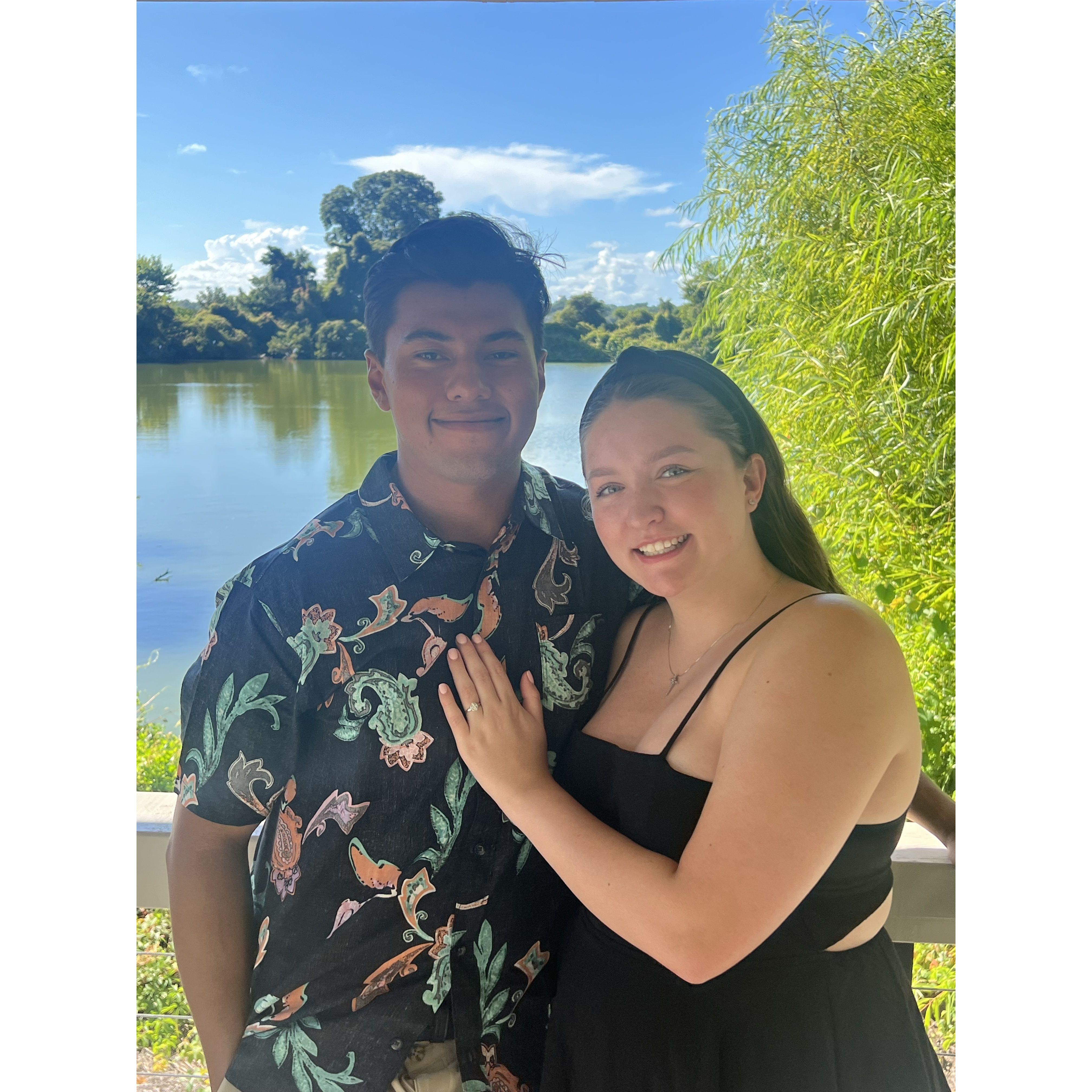 The day he asked and the day she said yes!