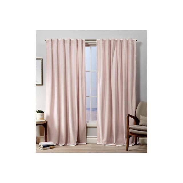 Exclusive Home Curtains Velvet Heavyweight Hidden Tab Top Curtain Panel Pair, 52" x 84"