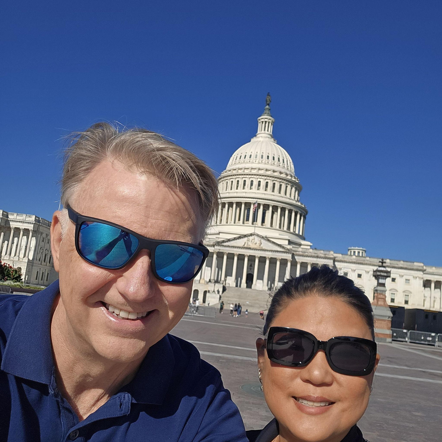 In front of the Capitol Building