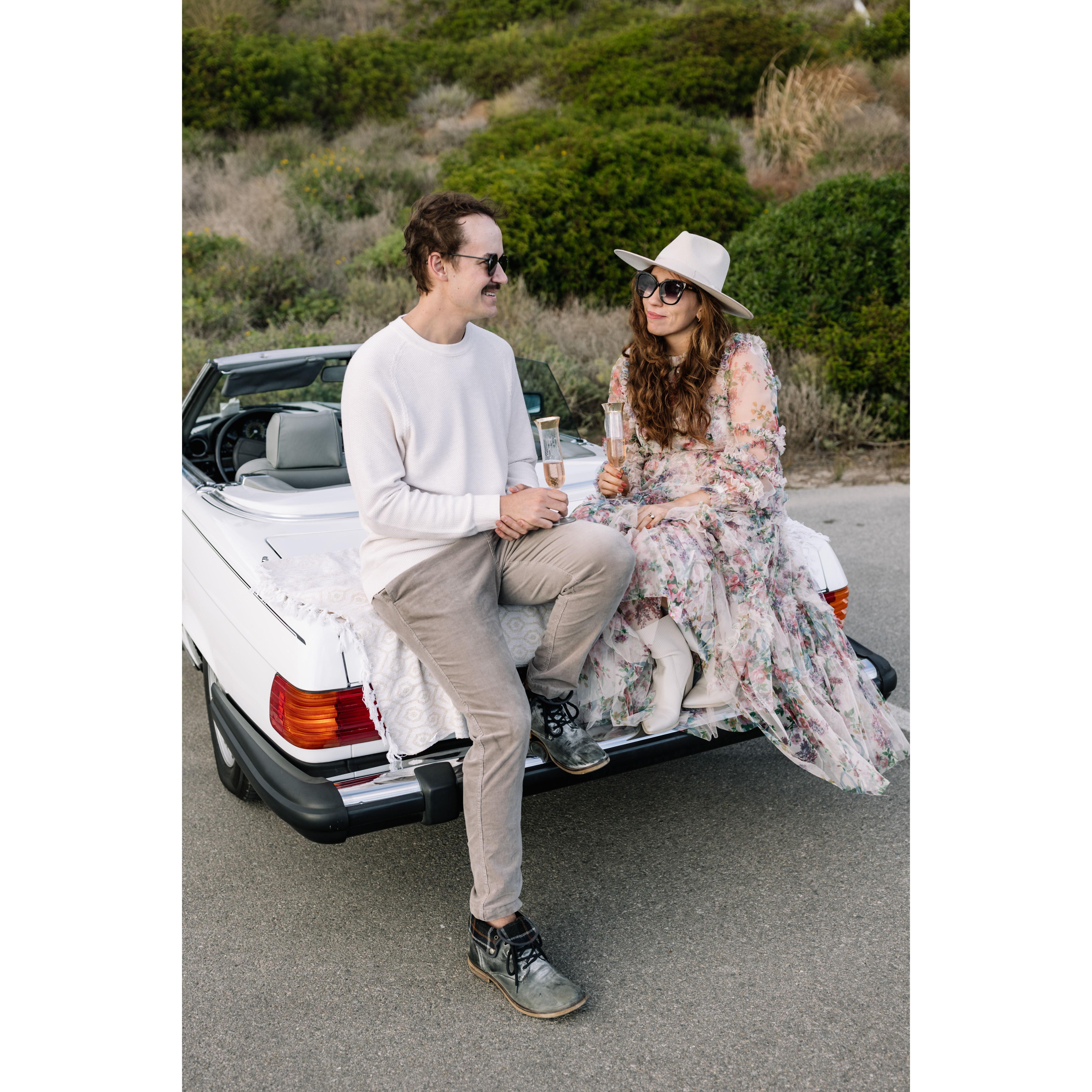 A PCH picnic during the engagement shoot