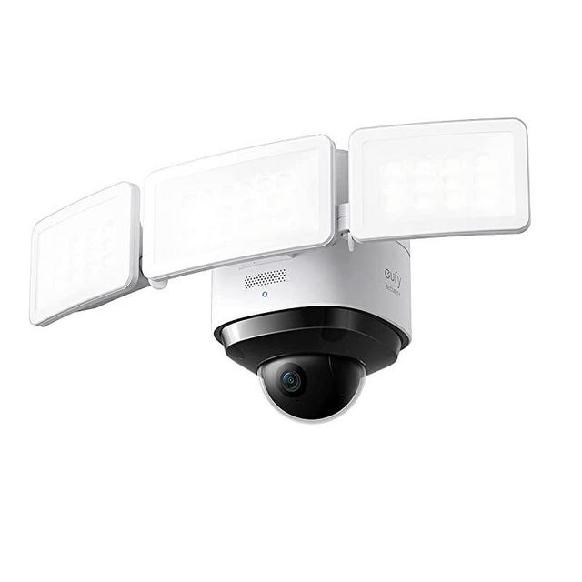 eufy Security Floodlight Cam 2 Pro, 360-Degree Pan and Tilt Coverage, 2K Full HD, Smart Lighting, Weatherproof, On-Device AI Subject Lock and Tracking, No Monthly Fee