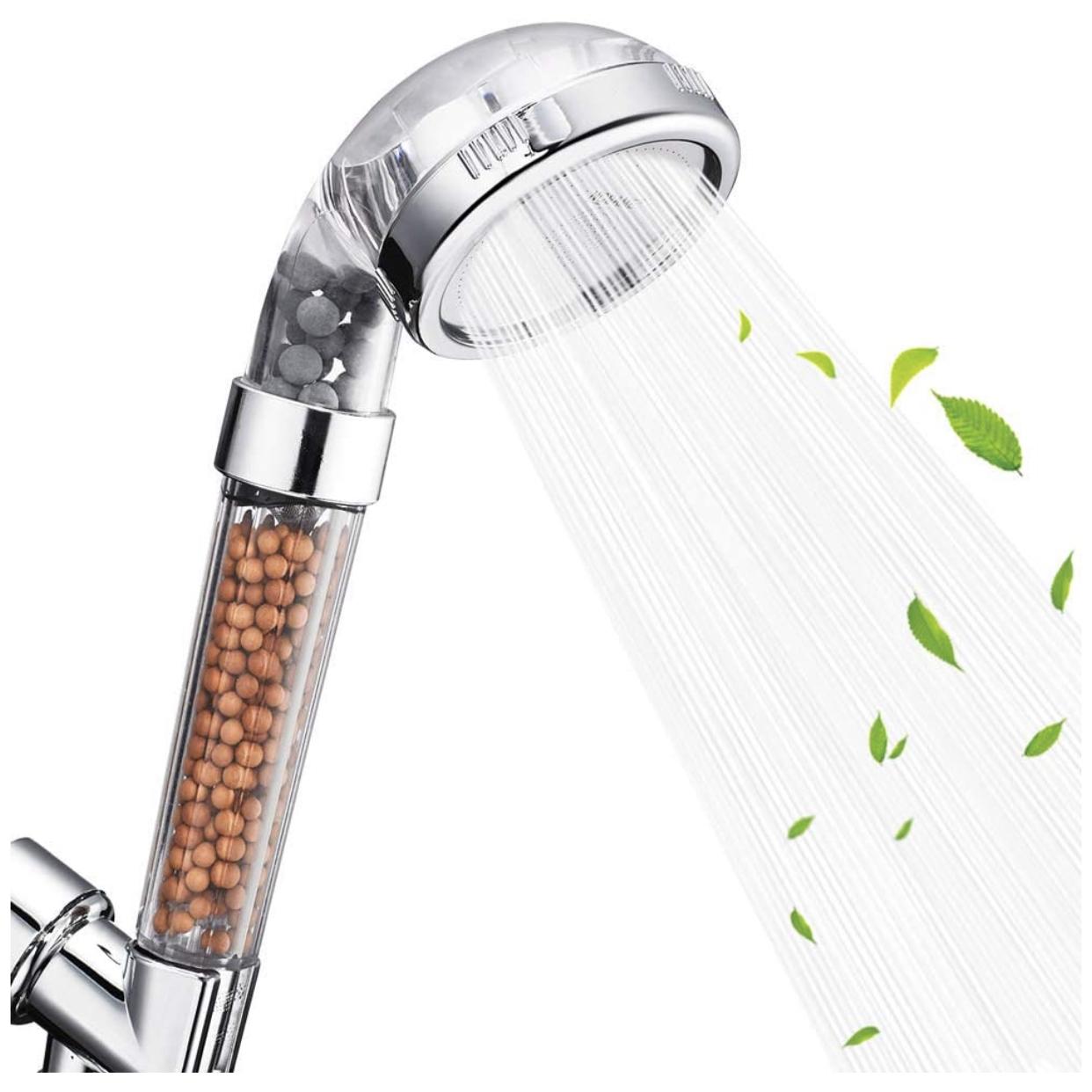 Nosame Shower Head, Filter Filtration High Pressure Water Saving 3 Mode Function Spray Handheld Showerheads for Dry Skin & Hair