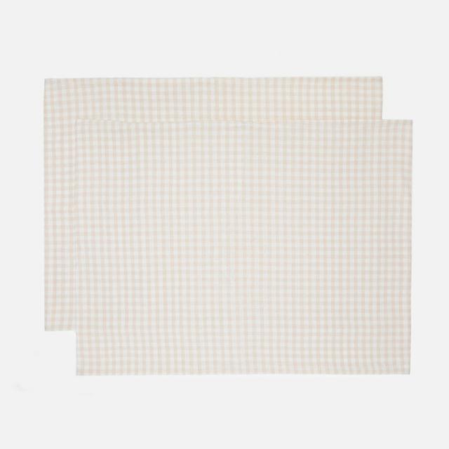 MINI GINGHAM – Cream Shams