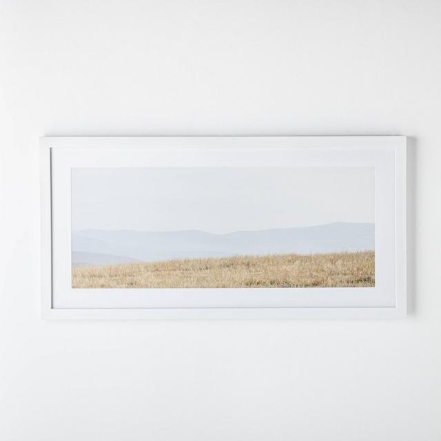 24" x 48" Meadow Framed Matted Wall Art Yellow/White - Threshold™ designed with Studio McGee