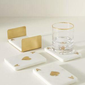 Ace Marble Coasters, Set of 4