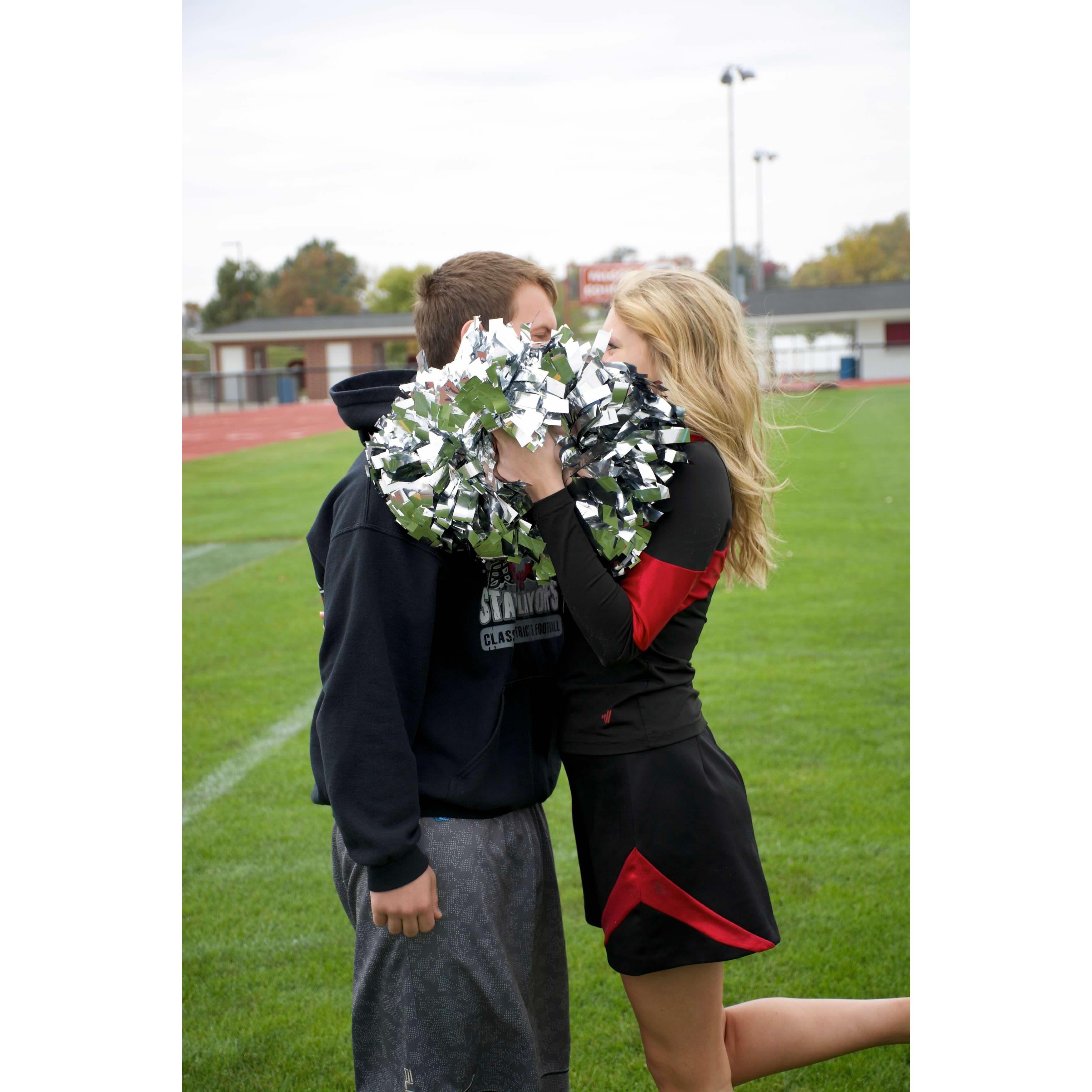Carter brought a football to the field for my senior prom pics so we snapped this shot