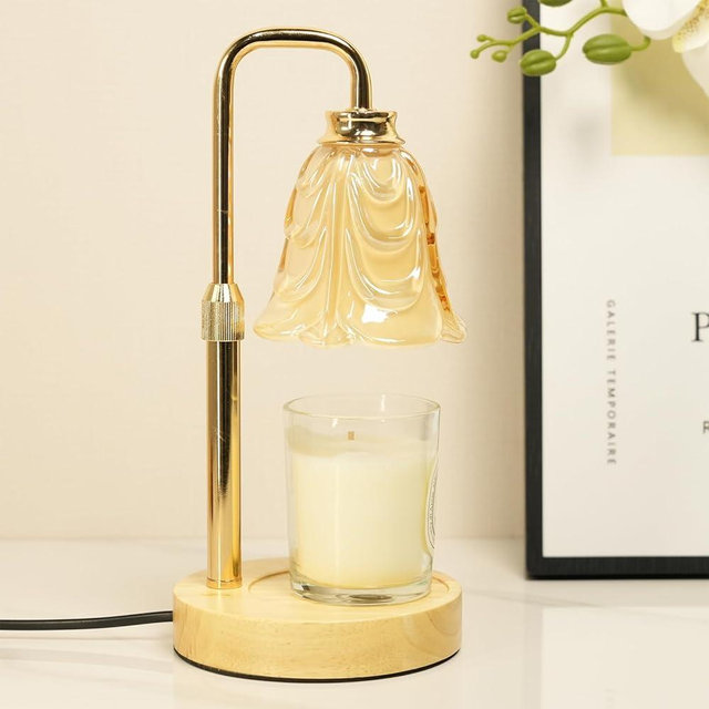SupBri Tulip Candle Warmer Lamp, Adjustable Height, Dimmable Candle Warmer with Timer, Mom Womens Gifts for Birthday, Unique Home Decor Aesthetic (Off White)