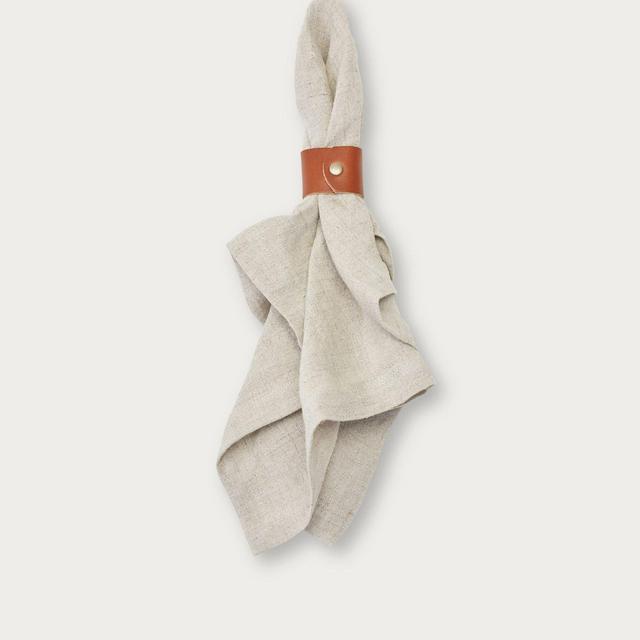 Leather Napkin Ring Set of 4