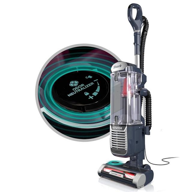 Shark ZU100 Rotator Pet Upright Vacuum with PowerFins HairPro & Odor Neutralizer Technology, Navy (Renewed)