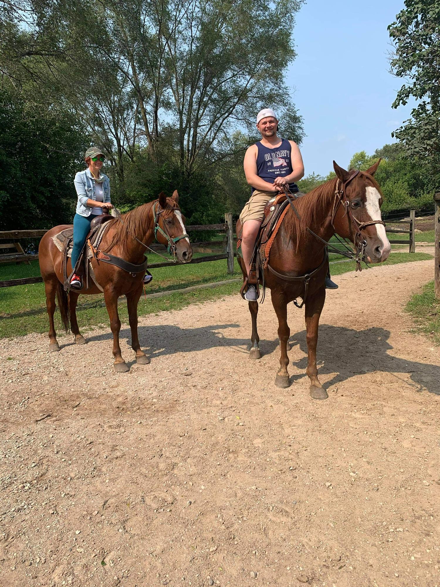 Marc also encouraged me to ride a horse for the first time!