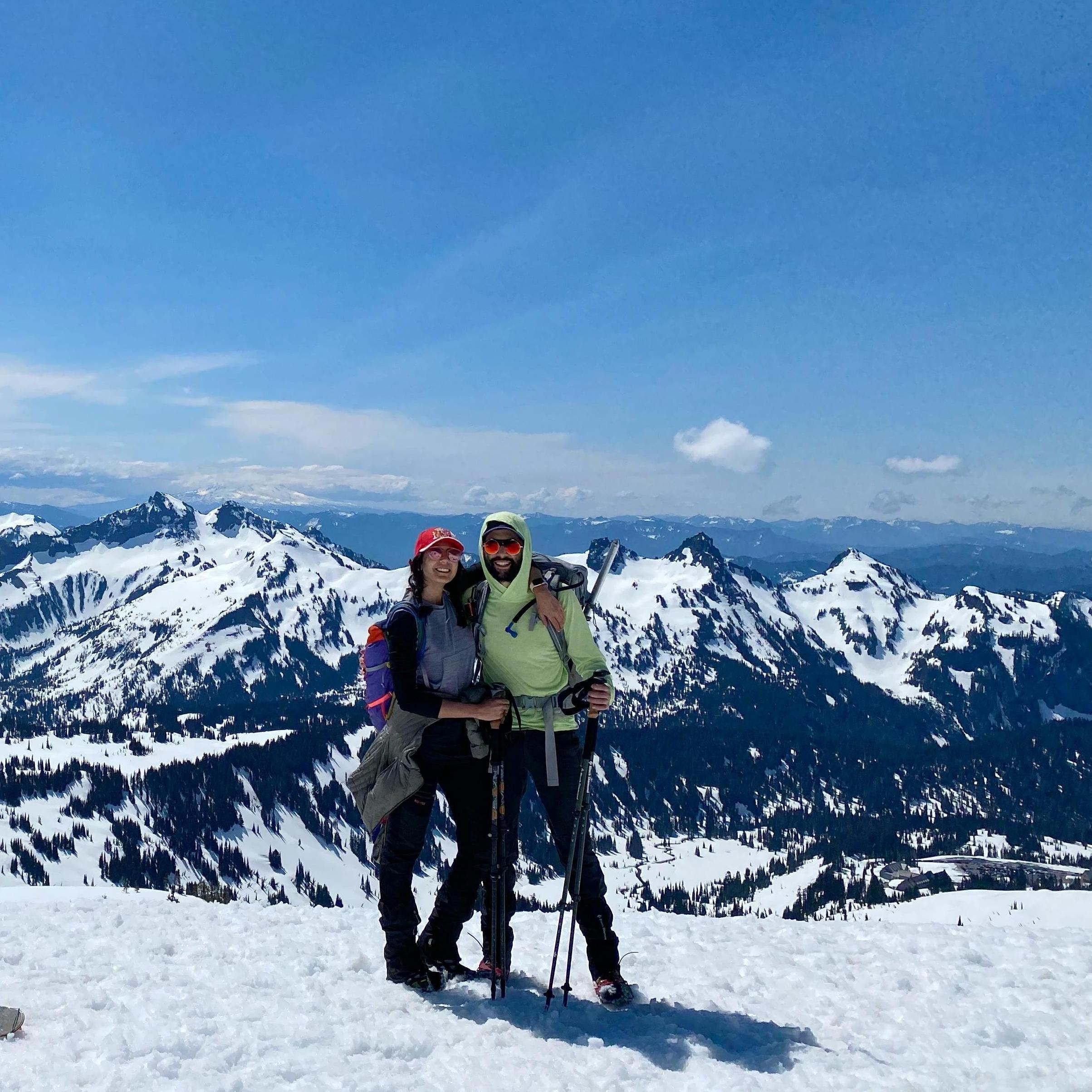 Alisar's first time hiking Camp Muir!