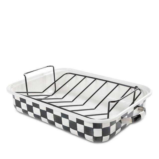 Mackenzie-Childs Courtly Check� Enamel Roasting Pan with Rack