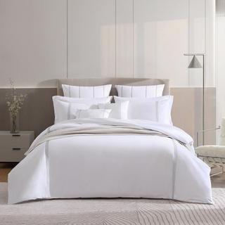 Lattice Cotton Percale 7-Piece Duvet Set