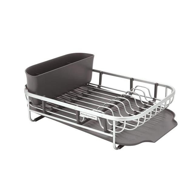 KitchenAid Aluminum Space Saving Dishrack, 17-Inch, Charcoal