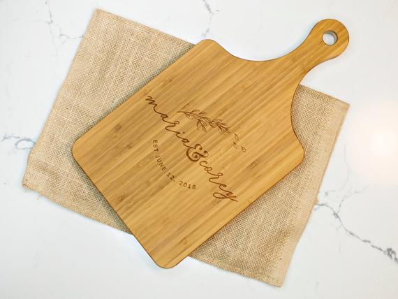 Charcuterie board Custom Serving Board Personalized Cheese Board Custom Engagement Gift Personalized Bridal Shower Gift Wedding Gift - 065