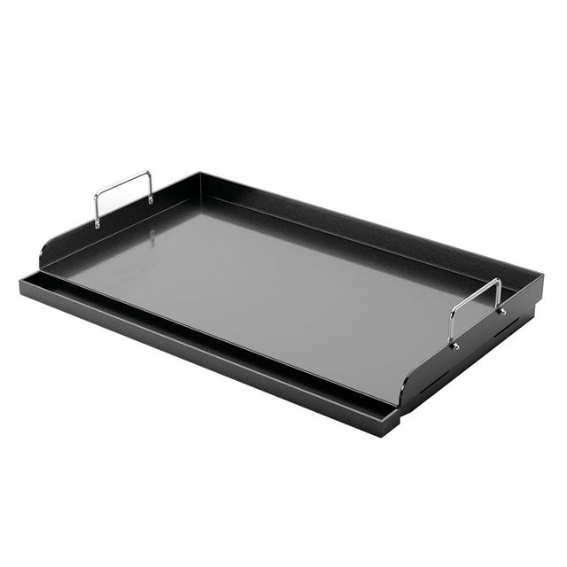 Utheer 25" x 16" Nano-Ceramic Nonstick Griddle for Gas & Charcoal Grills – Universal Flat Top with Grease Groove, Reinforced Ridges & High Sidewalls, Perfect for Healthy Cooking, Parties & Camping