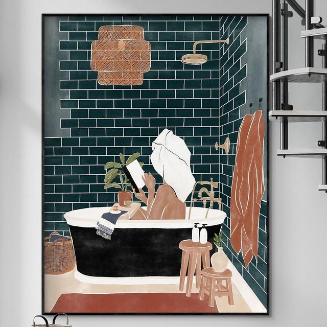 Bathroom Babe by Sophie Bek, Clean Girl Aesthetic Bath Time Poster, Soft Girl Master Suite Decor, Cute Airbnb Bathroom Wall Art