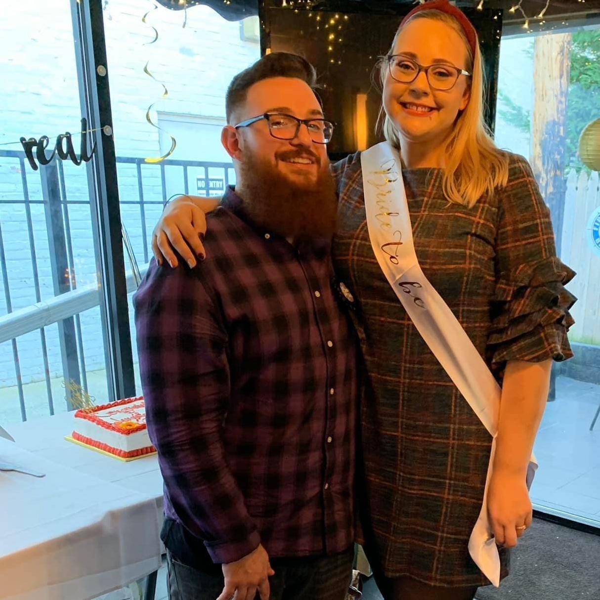 At our engagement party. October 2019.