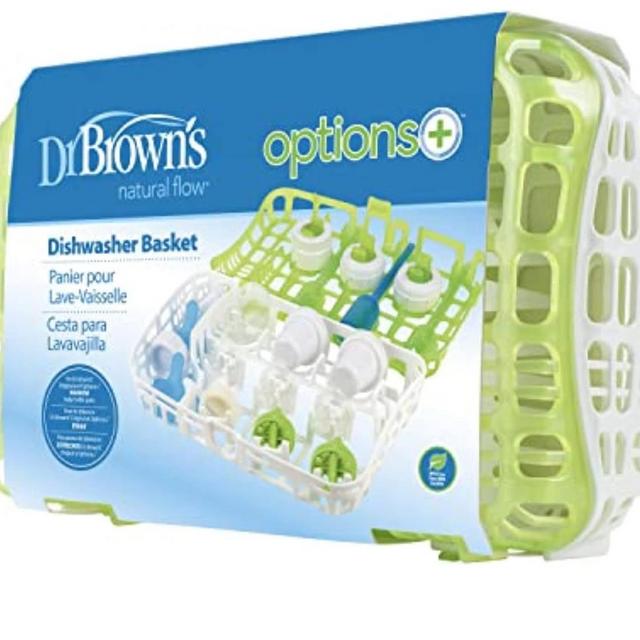Dr. Brown's Dishwasher Basket for Small Baby Bottle Parts, Pacifiers, and Accessories, Clean, Store and Organize Newborn Essentials, BPA free, Blue (Colors May Vary)