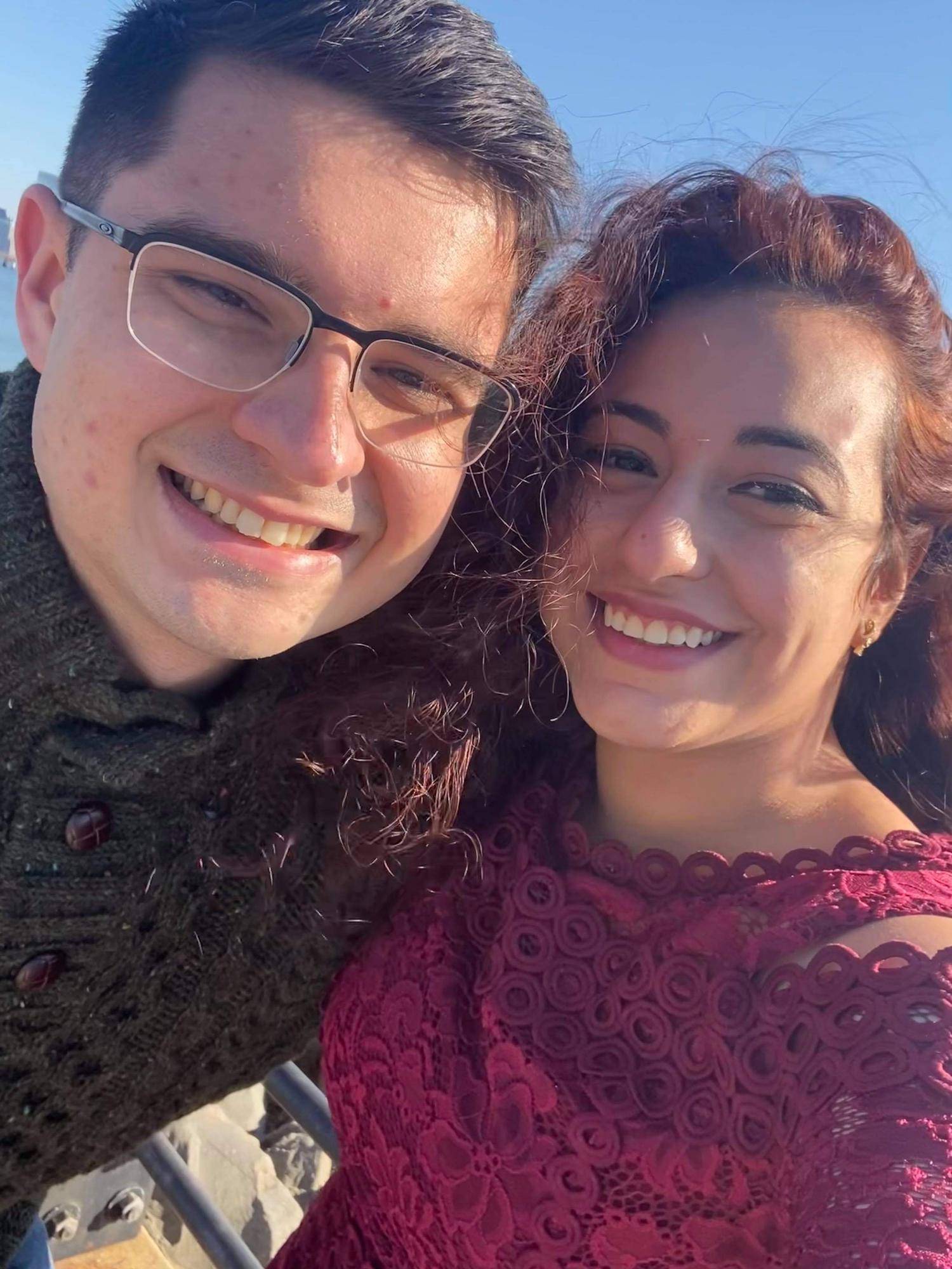 Our first selfie as an engaged couple!