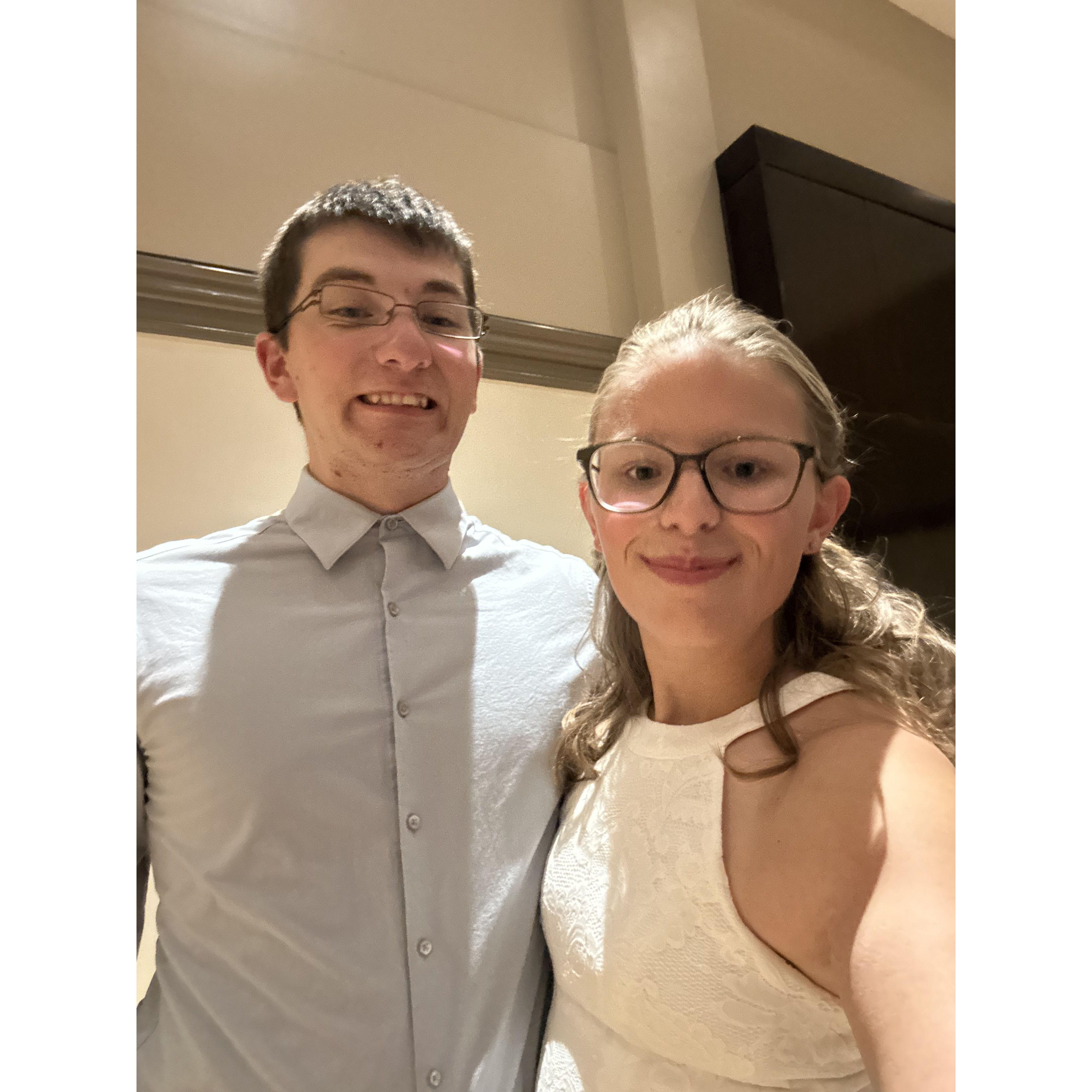 Here's a photo from our senior band banquet.