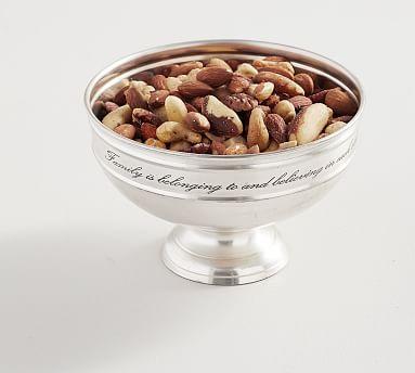 Antique Silver Sentiment Snack Bowl