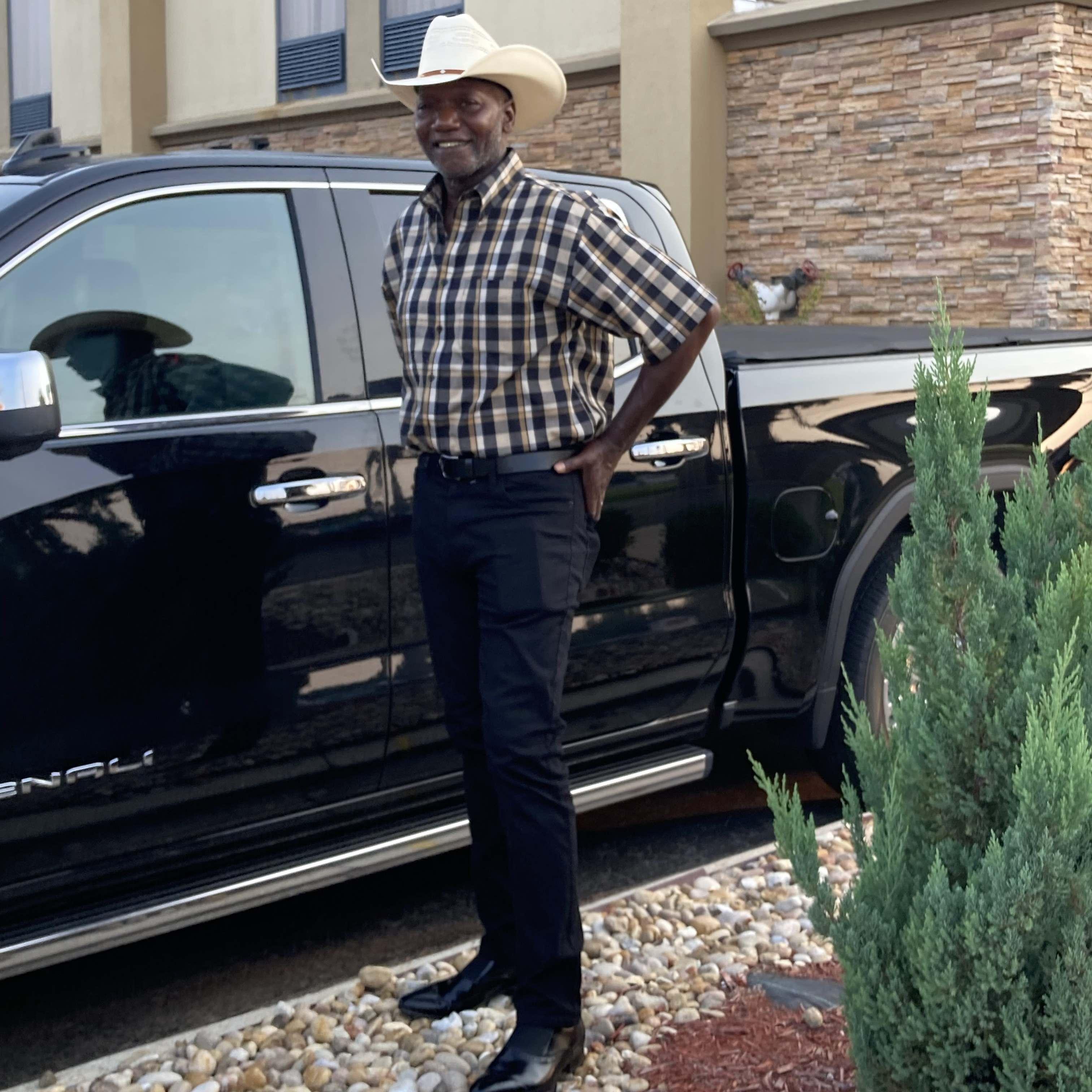 Cowboy and his new truck
