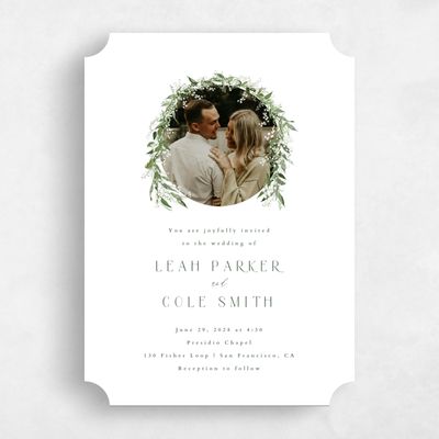 White Ticket Wedding Invitation - Zucchero Photo