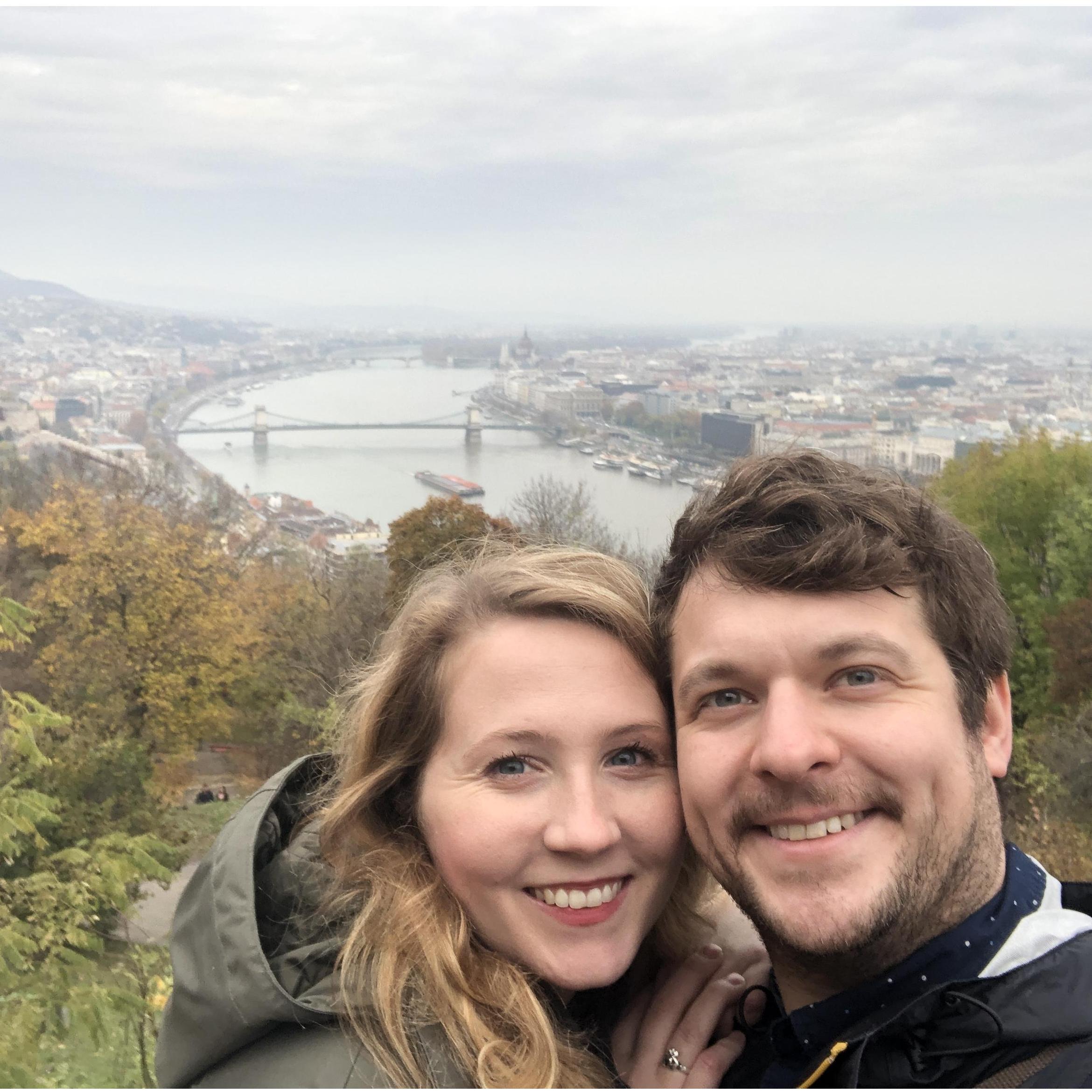 Our first European trip, also on our first anniversary, in Budapest!