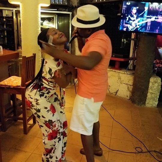 Mexico karaoke bar singing Rick James and Tina Marie.
