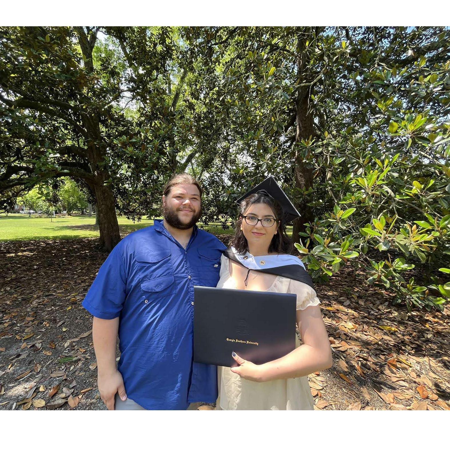 Picture from when Kim graduated with her M.A. in History in 2023
