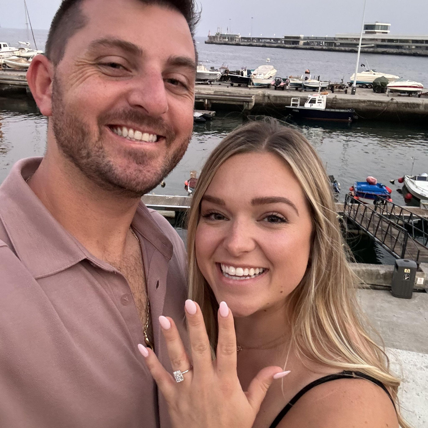 Telling our friends and family we were engaged!