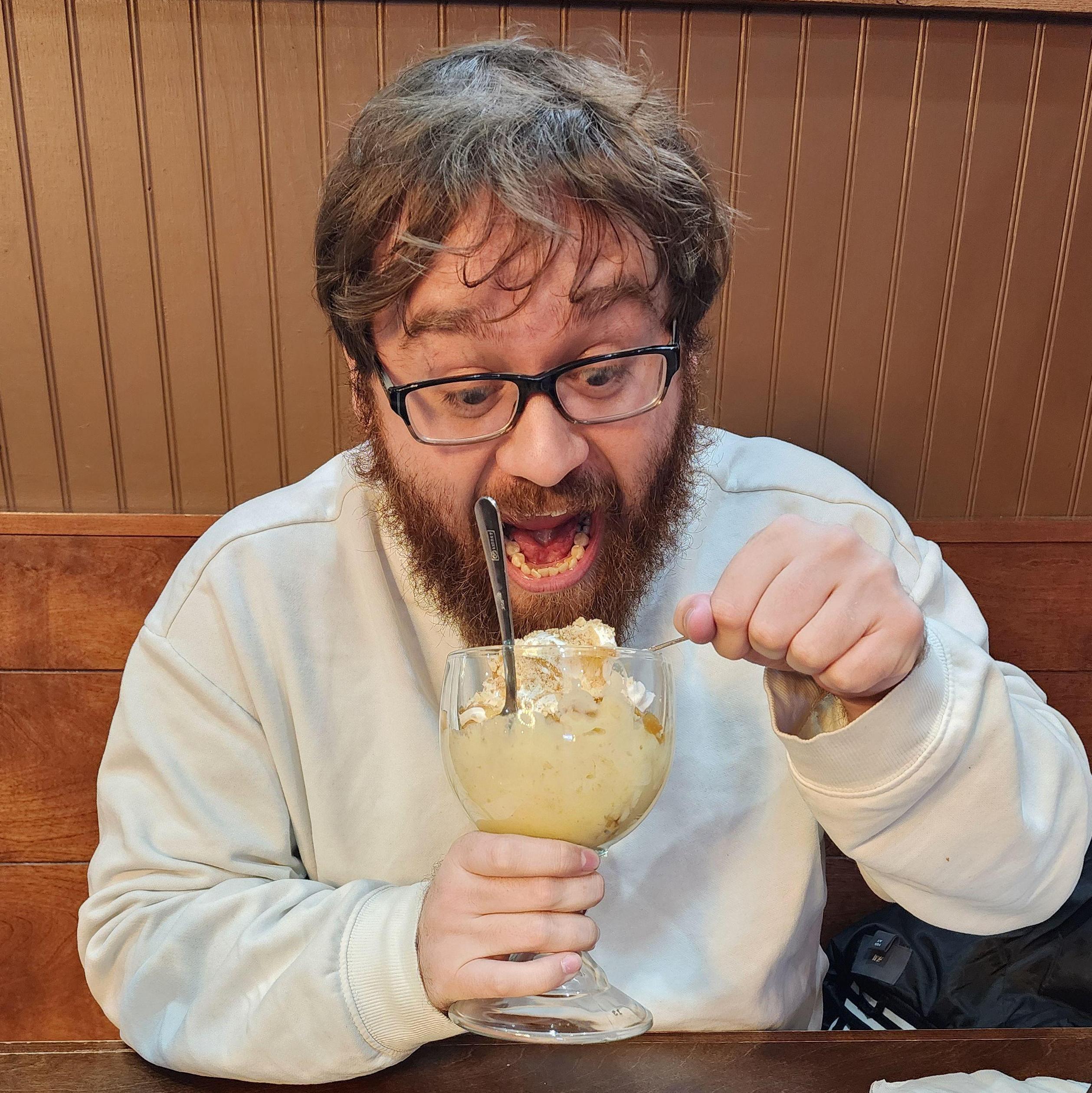 Pure Joy = Alex + Banana Pudding!