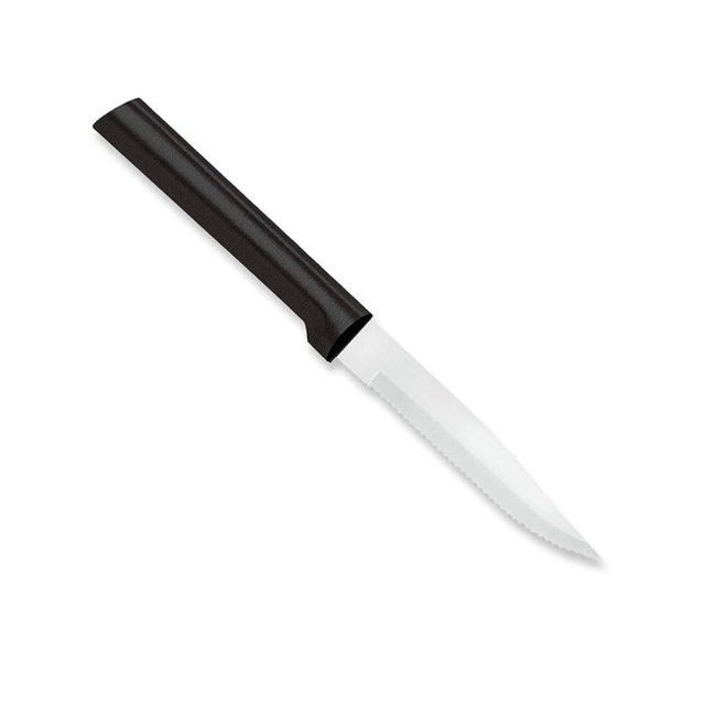 Rada Cutlery Serrated Steak Knife, Black Handle Pack of 2