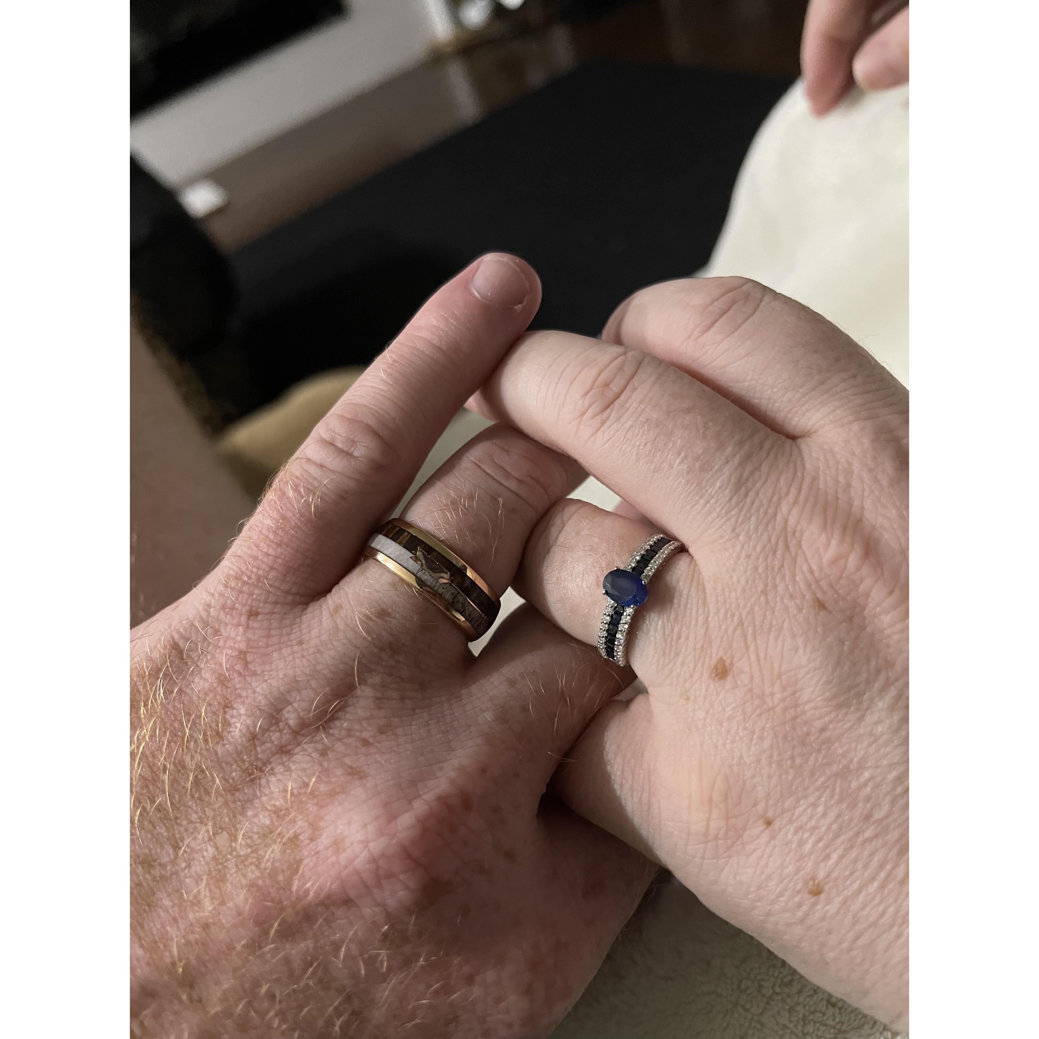 Because the guys should get engagement rings too! (Don’t worry, we didn’t elope)